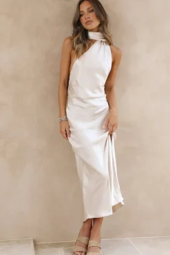 Formal Dresses|Bridesmaid Dresses>Hello Molly Goddess of the Sun Maxi Dress Champagne