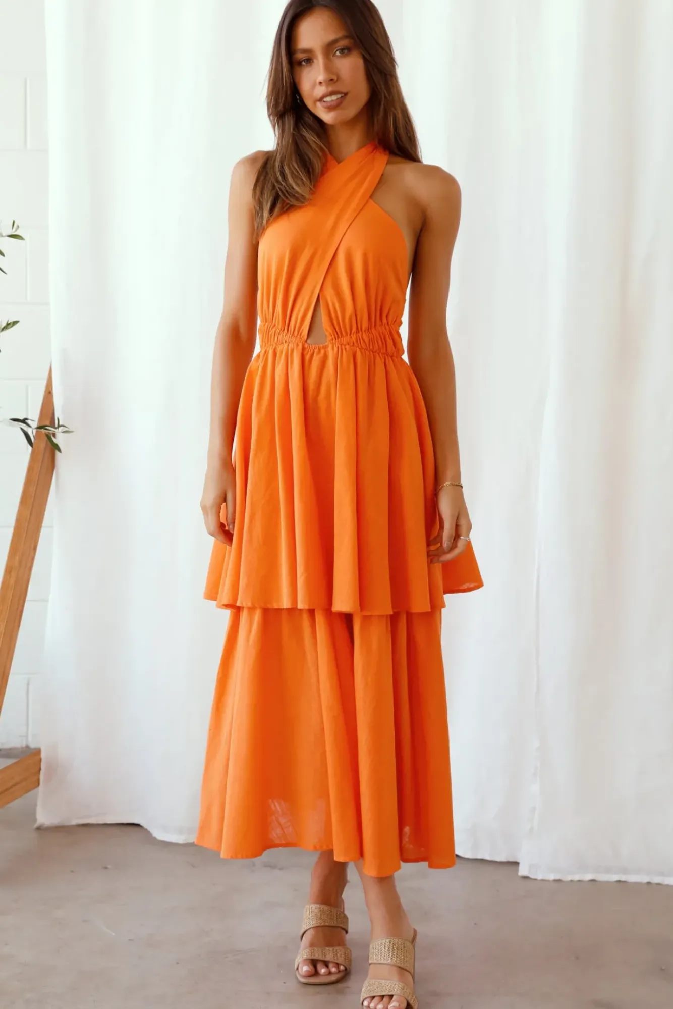 Spring Break Dresses|Casual Dresses>Hello Molly Going Higher Maxi Dress Orange