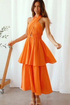 Spring Break Dresses|Casual Dresses>Hello Molly Going Higher Maxi Dress Orange