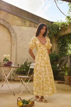 Spring Break Dresses|Date Night Dresses>Hello Molly Golden Child Maxi Dress Yellow