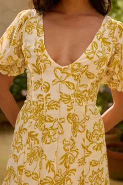 Spring Break Dresses|Date Night Dresses>Hello Molly Golden Child Maxi Dress Yellow