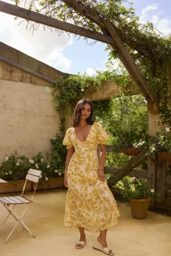 Spring Break Dresses|Date Night Dresses>Hello Molly Golden Child Maxi Dress Yellow
