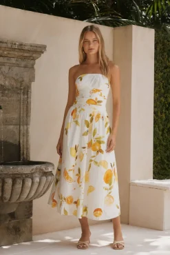 Wedding Guest Dresses|Cocktail Dresses>Hello Molly Golden Glow Maxi Dress Yellow