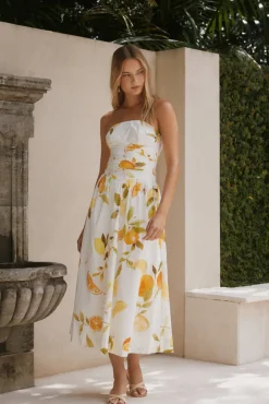 Wedding Guest Dresses|Cocktail Dresses>Hello Molly Golden Glow Maxi Dress Yellow