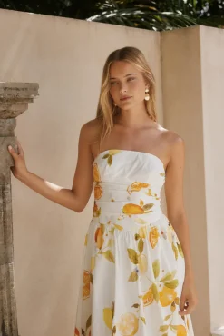 Wedding Guest Dresses|Cocktail Dresses>Hello Molly Golden Glow Maxi Dress Yellow