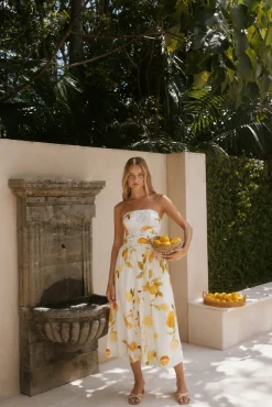 Wedding Guest Dresses|Cocktail Dresses>Hello Molly Golden Glow Maxi Dress Yellow