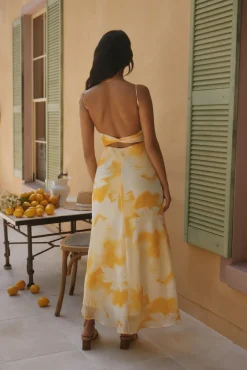 Wedding Guest Dresses|Cocktail Dresses>Hello Molly Golden Hour Maxi Dress Yellow