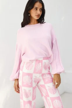 Cropped>Hello Molly Golden Retriever Sweater Lilac