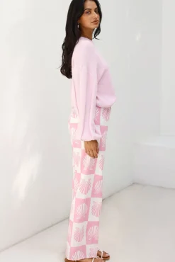 Cropped>Hello Molly Golden Retriever Sweater Lilac