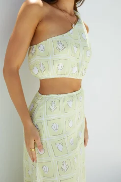 Vacation Dresses|Brunch Dresses>Hello Molly Golden Tides Midi Dress Yellow