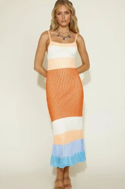 Knit Dresses|Maxi Dresses>Hello Molly Gone Again Maxi Dress Multi