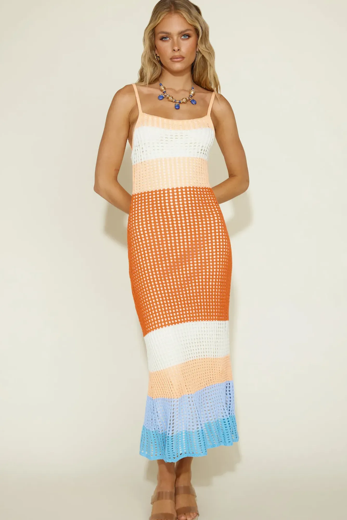 Knit Dresses|Maxi Dresses>Hello Molly Gone Again Maxi Dress Multi