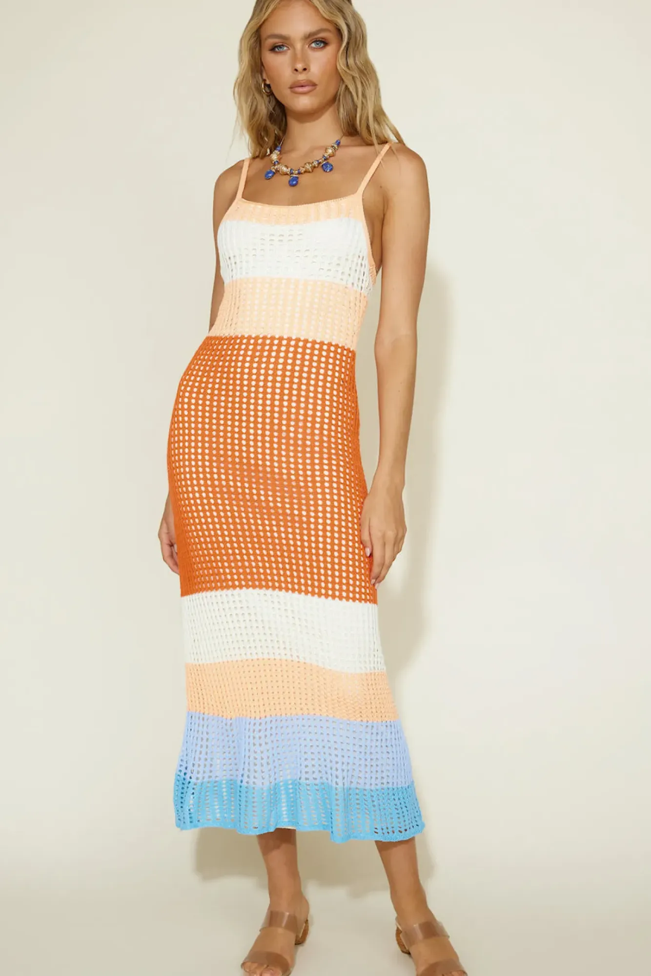 Knit Dresses|Maxi Dresses>Hello Molly Gone Again Maxi Dress Multi