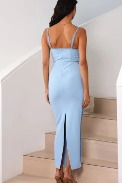 Vacation Dresses|Date Night Dresses>Hello Molly Good Company Maxi Dress Blue
