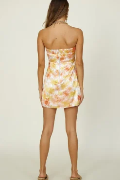 Floral Dresses|Mini Dresses>Hello Molly Good Life Dress Orange