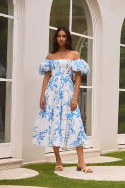 Wedding Guest Dresses|Vacation Dresses>Hello Molly Good Morning Miss Maxi Dress Blue