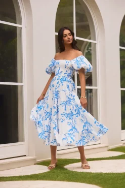 Wedding Guest Dresses|Vacation Dresses>Hello Molly Good Morning Miss Maxi Dress Blue