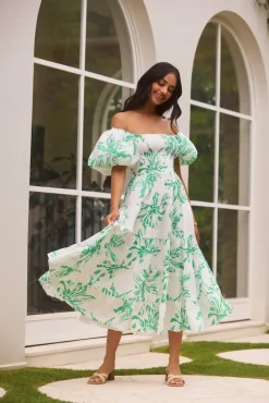 Formal Dresses|Cocktail Dresses>Hello Molly Good Morning Miss Maxi Dress Green