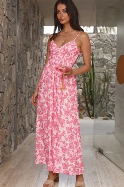 Wedding Guest Dresses|Cocktail Dresses>Hello Molly Got The Keys Maxi Dress Pink