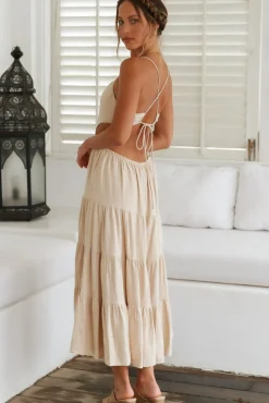 Spring Break Dresses|Bump Friendly>Hello Molly Got The Sun Maxi Dress Beige