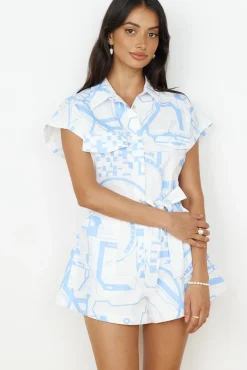 Rompers>Hello Molly Got To Go Romper Blue