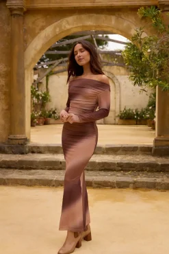 Wedding Guest Dresses|Cocktail Dresses>Hello Molly Graceful Meadow Maxi Dress Brown