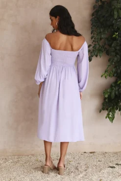 Brunch Dresses|Casual Dresses>Hello Molly Great Escape Midi Dress Purple