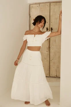 Skirt And Top Sets>Hello Molly Growing Curiosities Set White