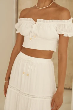 Skirt And Top Sets>Hello Molly Growing Curiosities Set White