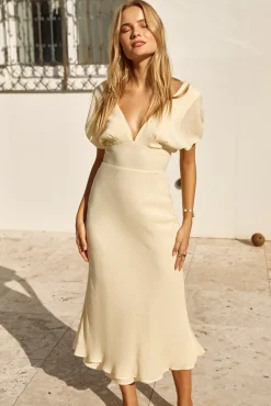 Vacation Dresses|Brunch Dresses>Hello Molly Growing Garden Maxi Dress Yellow