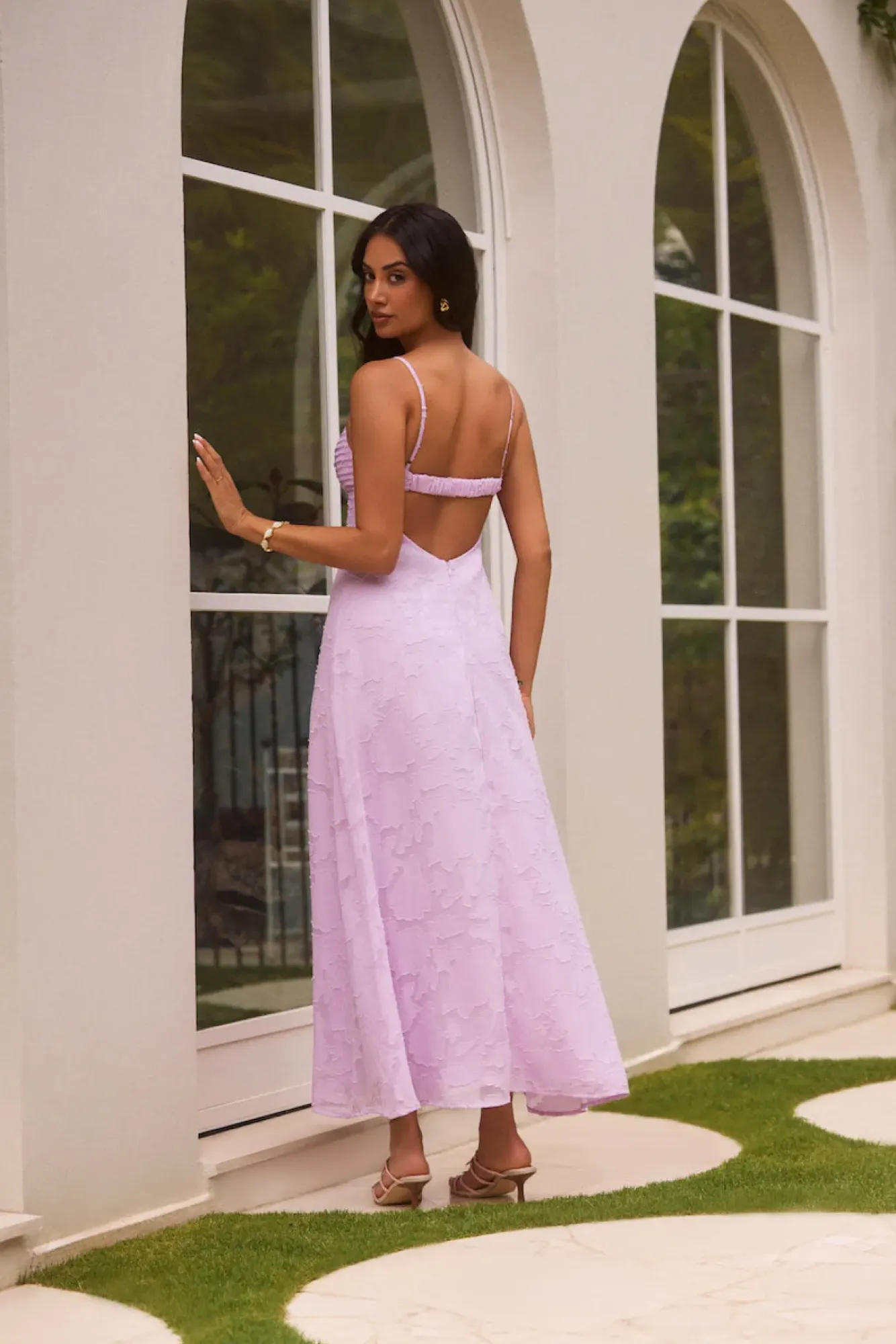 Vacation Dresses|Date Night Dresses>Hello Molly Habita Maxi Dress Lilac