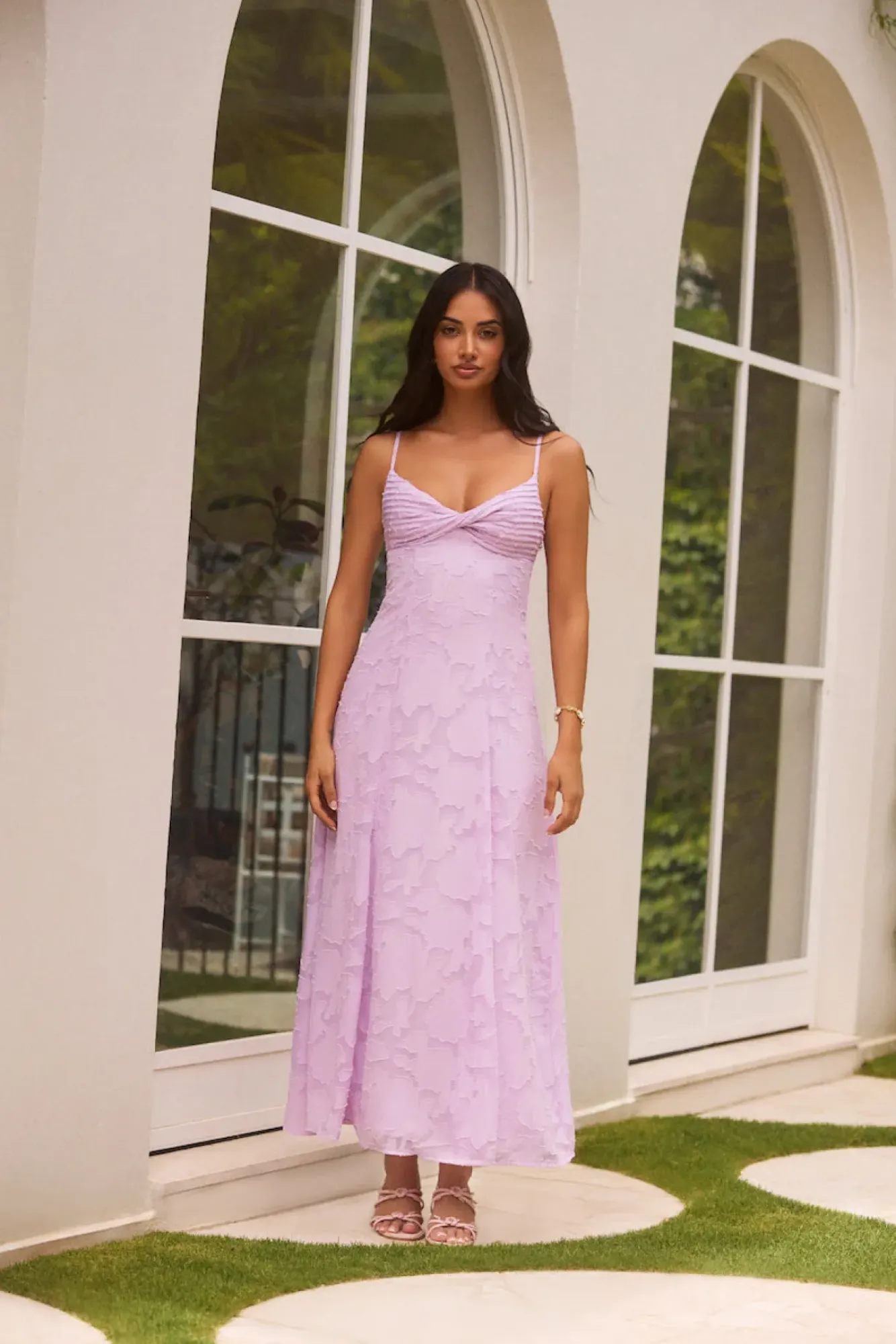 Vacation Dresses|Date Night Dresses>Hello Molly Habita Maxi Dress Lilac