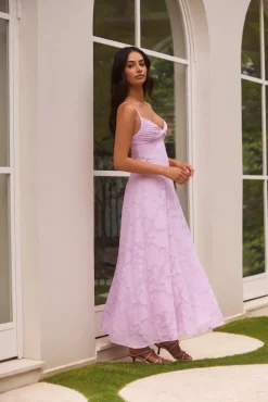 Vacation Dresses|Date Night Dresses>Hello Molly Habita Maxi Dress Lilac