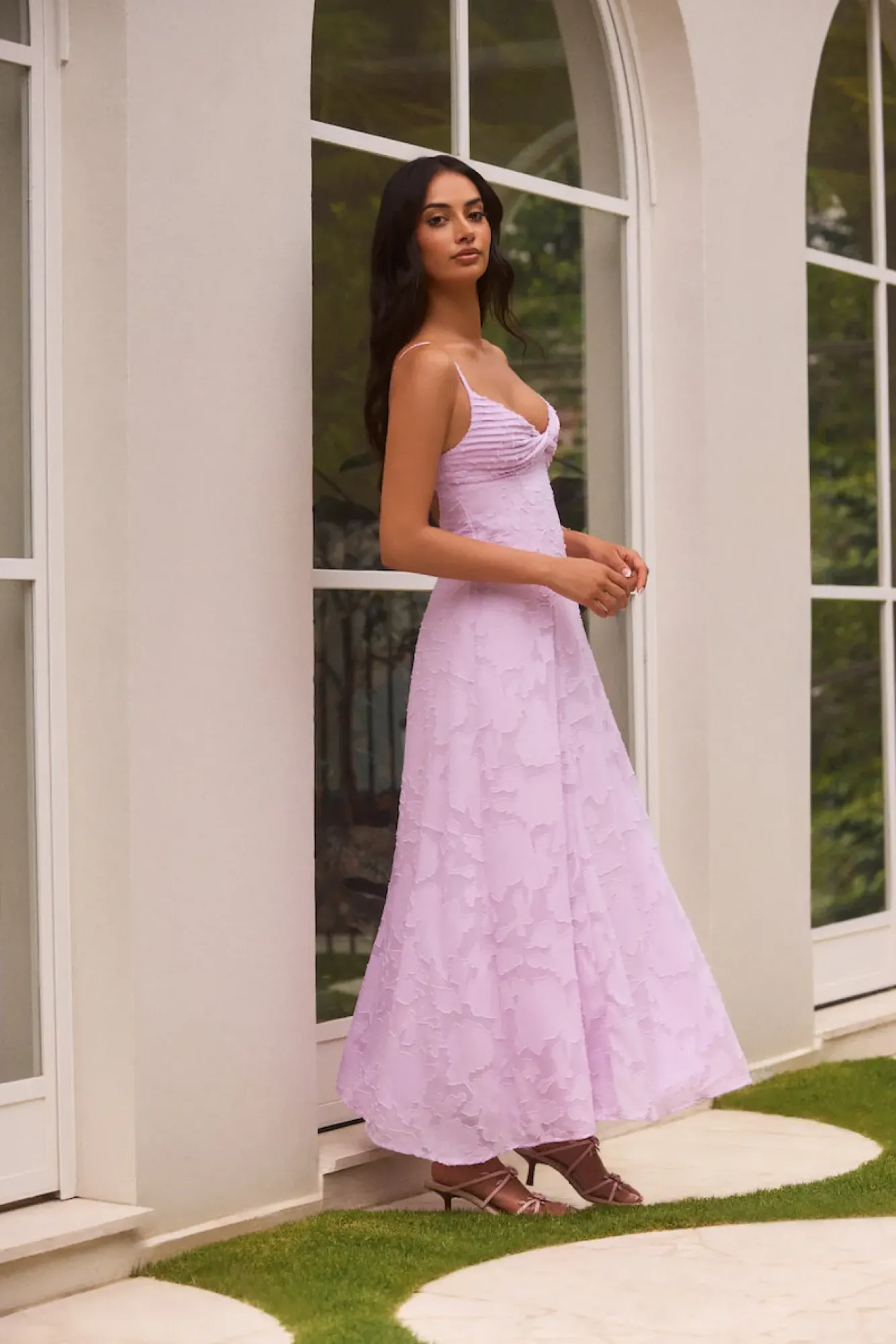 Vacation Dresses|Date Night Dresses>Hello Molly Habita Maxi Dress Lilac