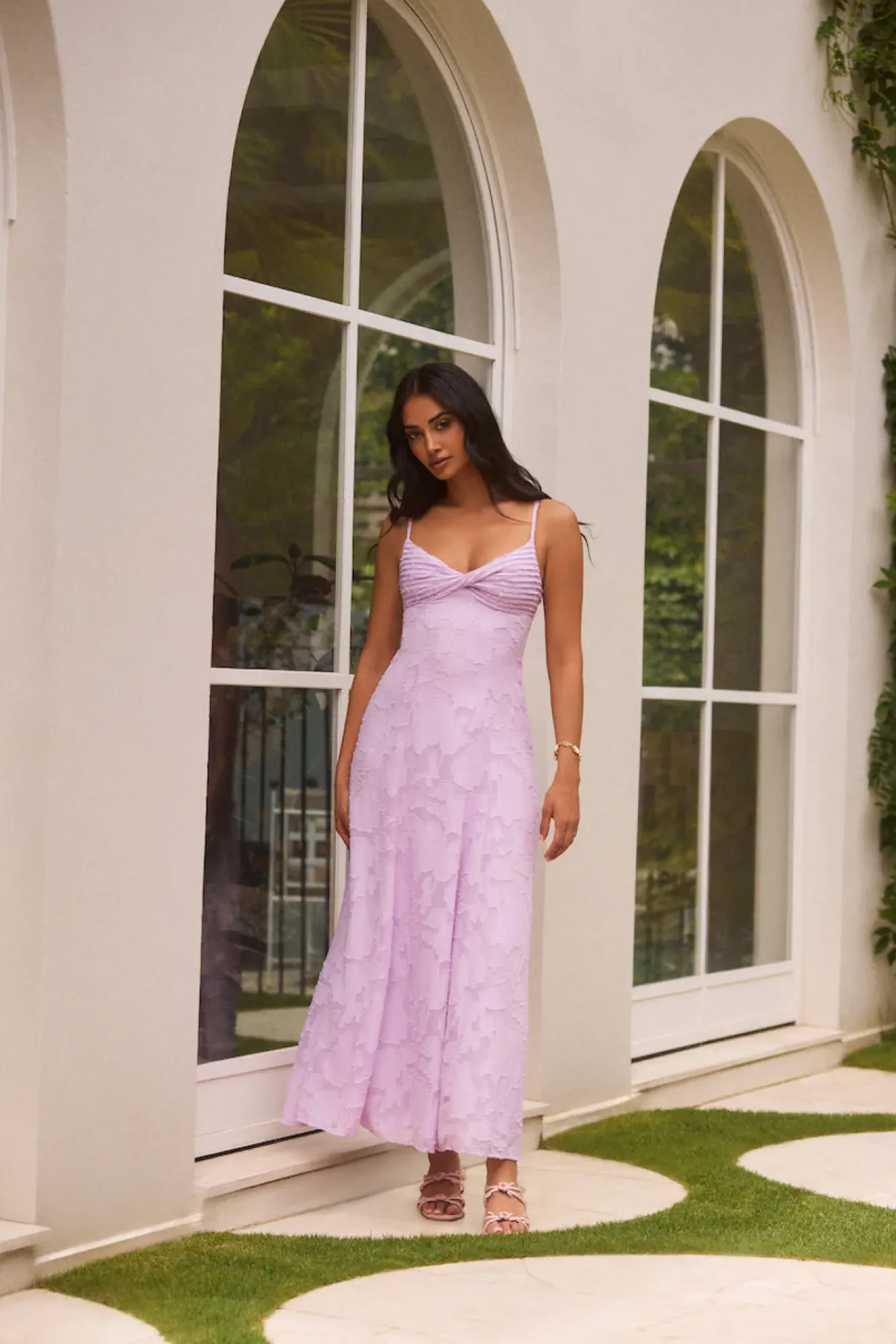 Vacation Dresses|Date Night Dresses>Hello Molly Habita Maxi Dress Lilac