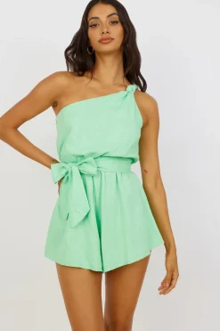 Rompers>Hello Molly Happy For You Romper Green