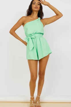 Rompers>Hello Molly Happy For You Romper Green