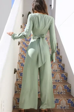 Rompers|Jumpsuits>Hello Molly Happy Moments Jumpsuit Sage