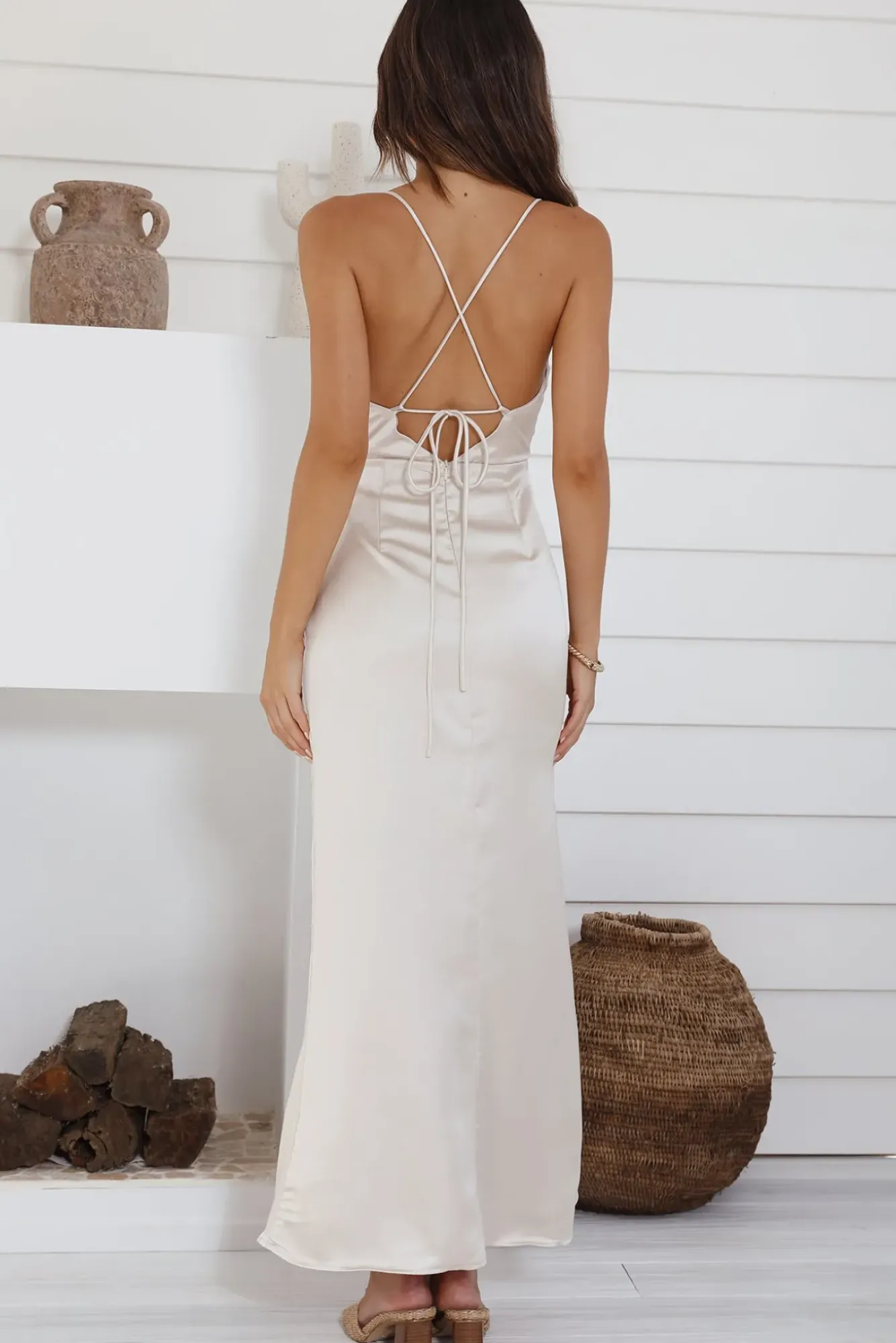 Wedding Guest Dresses|Formal Dresses>Hello Molly Having You Maxi Dress Champagne