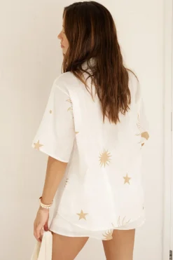 Two-Piece Shorts Set>Hello Molly Hazy Daydream Set Beige