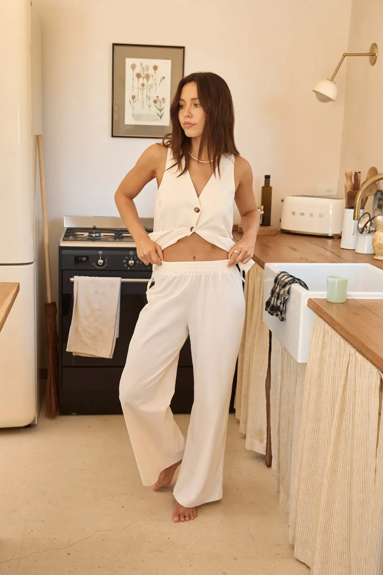 Pants|Two-Piece Pants Set>Hello Molly Heading South Pants Beige