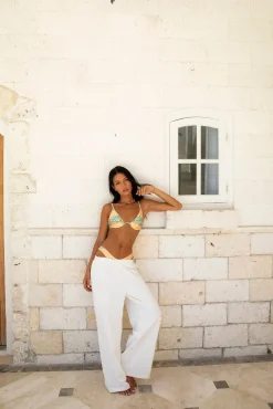 Pants|Two-Piece Pants Set>Hello Molly Heading South Pants White