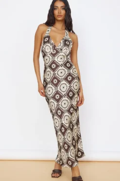 Vacation Dresses|Spring Break Dresses>Hello Molly Hearing Symphonies Maxi Dress Brown