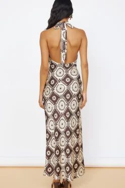 Vacation Dresses|Spring Break Dresses>Hello Molly Hearing Symphonies Maxi Dress Brown