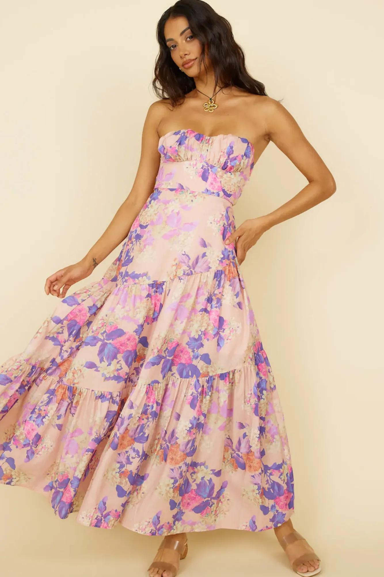 Wedding Guest Dresses|Formal Dresses>Hello Molly Hear Me Now Maxi Dress Pink