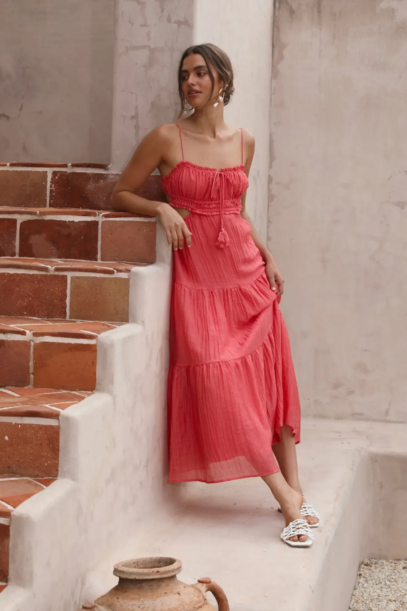 Vacation Dresses|Spring Break Dresses>Hello Molly Heartbreaker Maxi Dress Red