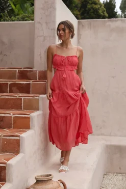 Vacation Dresses|Spring Break Dresses>Hello Molly Heartbreaker Maxi Dress Red