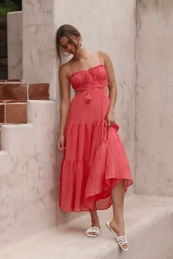 Vacation Dresses|Spring Break Dresses>Hello Molly Heartbreaker Maxi Dress Red