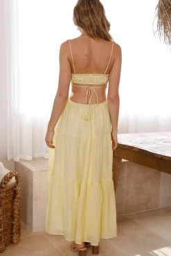Vacation Dresses|Bump Friendly>Hello Molly Heartbreaker Maxi Dress Yellow