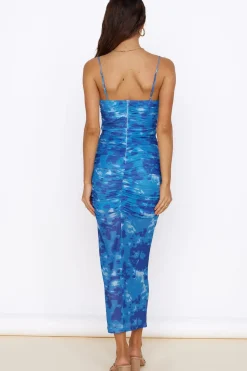 Date Night Dresses|Maxi Dresses>Hello Molly Heart Eyes Maxi Dress Blue